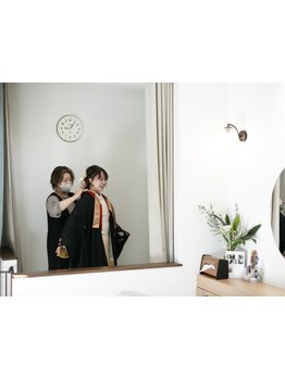 【吉岡町大久保】締め付けすぎない着付けが大好評◎あなたの特別な日を華やかに彩るお手伝いを…☆