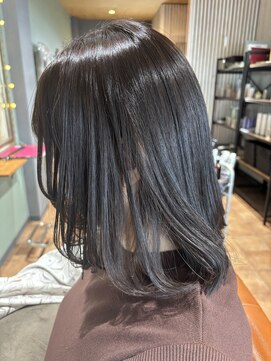 縮毛矯正×グレージュカラー