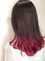 ユイテ 新河岸店(yuite)&nbsp;ロングレイヤー・グラデーションカラー　レッド