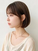 ディアーナ(DIANA)&nbsp;小顔丸みボブ×シースルーバング透明感モカブラウン夏カラー