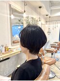 襟足すっきり♪丸みショートボブ
