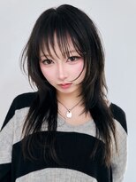 ロンドアンメゾン 原宿(Lond un Maison.)&nbsp;ダークパープル/くびれミディ/顔周りレイヤー/レイヤーカッ0710