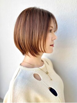 カバーヘア 上尾西口店(COVER HAIR) 秋カラーひし形ショートボブ/白髪ぼかしハイライト40代50代p上尾