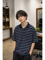 MEN's Baguz MEN'Sカット/ MEN'Sパーマ/ MEN'Sカラー 無造作スパイラル韓国風メンズマッシュ