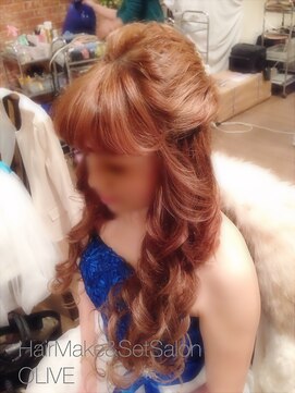 オリーブ(OLIVE) Olive＊ウェーブとねじりのハーフup