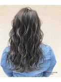 西海岸風ハイライト☆グレージュ☆パーマ