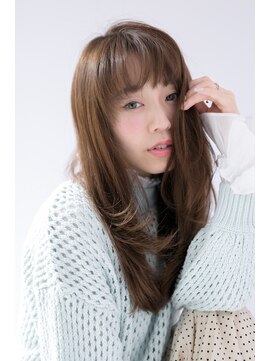 ヘアーアンドファッションシオミエイチ (hair＆fashion shiomi H) ヌーディーベージュ×ワンカールストレート