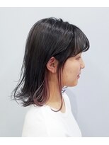 エイム ヘアメイク 横川店(eim HAIR MAKE)&nbsp;切りっぱミディボブ×インナーパープル