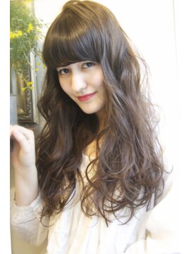 ポリフィッシュ(POLIFISH) アッシュグレージュ×外国人風パーマ