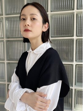 ミンナノポリシー(MIN NANO//POLICY) 【SORA/学芸大学】黒髪切りっぱなしボブ外ハネ