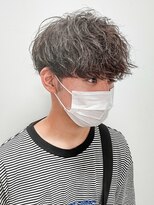 ルックグッドストア(LOOK GOOD STORE)&nbsp;ハイライトマッシュパーマウルフアッシュブラック波巻き２