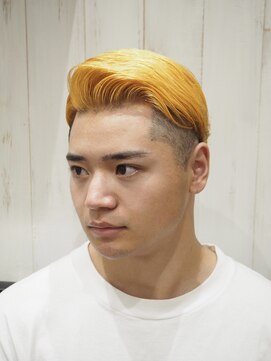 ヨシザワインク プレミアム 横浜 桜木町店(YOSHIZAWA Inc. PREMIUM) 外国人風メンズツーブロック七三クラシックバーバースタイル