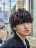 波巻きスパイラルパーマ韓国マッシュツイストパーマツーブロック