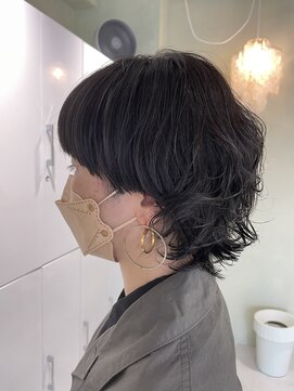 ジェムバイアルテフィーチェ(gem by artefice) マッシュウルフ×無造作パーマ