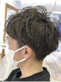 MEN'S HAIR  センターパート ツイストスパイラル コンマヘア