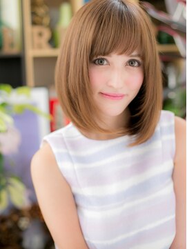 カバーヘア ブリス 戸田公園西口店(COVER HAIR bliss) 前下がりミディアムレイヤーフルバングc5戸田公園20代30代40代!