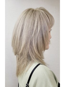 松本平太郎美容室 国立店 ローレイヤーウルフ×イノアベージュカラー/30代40代50代60代