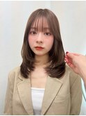 ミディアムレイヤー/レイヤーカット/顔まわりカット/ワンカール