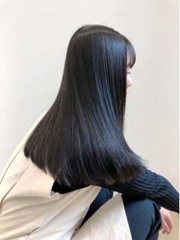 アッシュ 日暮里店(Ash)の写真/今までのブローの時間が嘘みたいに短縮！洗いざらしの髪も、手ぐしで乾かすだけの縮毛矯正は試す価値あり◎