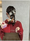 超可愛いふわふわツインの編み下ろしヘアセット