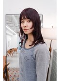 春には軽やかにレイヤースタイルにレッドブラウンカラー