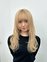 エゴ 池袋(EGO) 10代20代30代レイヤーハッシュカットミルクティーベージュ