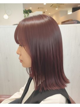 カモン(CAMON) タッセルボブ 外ハネボブ ピンクブラウン