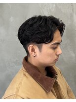 スイッチ(men's SWITCH)&nbsp;緩めラルフカールニュアンスパーマ刈り上げショート大分カット