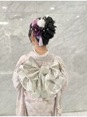 振袖着付け＋ヘアセット　京都　東山　蹴上