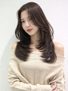 オーロ 塚口店(ORO) 小顔韓国くびれレイヤー×艶ブラウン