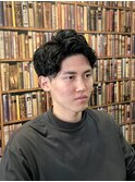 men's/メンズ/パーマ/リバースセンターパート/スペインカール