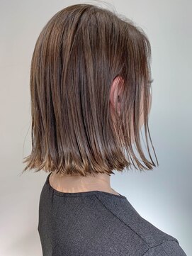 テトヘアー(teto hair) bob[切りっぱなしボブ、ハイライト、グレージュ]