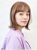 20代30代40代大人外ハネミディアム×ツヤ髪スタイル×前髪ありg