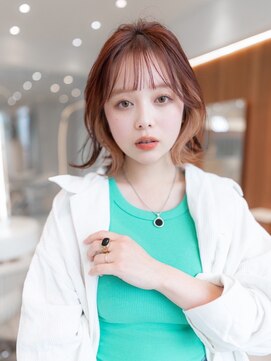 ケアリー 成増(Carelly) 大人かわいい前髪セシルカットココアブラウンフリンジウェーブ