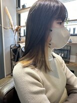ワ ヘアー(wa-hair)&nbsp;春夏カラー　ニュアンスカラー髪質改善　イヤリングカラー絹髪