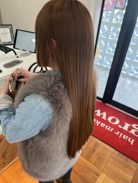 ヘアーメイク グロー(hair make grow) ロングヘア/姫カット/ベージュ