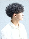 【波巻きツイスパMIX】刈り上げマッシュ