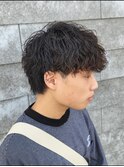 マッシュウルフ波巻きツイストスパイラルパーマ