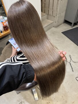 アオゾラヘアーカミノウラ(AOZORA HAIR kaminoura) 艶髪ブラウンベージュ 髪質改善 酸性ストレート 美髪