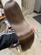 アオゾラヘアーカミノウラ(AOZORA HAIR kaminoura) 艶髪ブラウンベージュ 髪質改善 酸性ストレート 美髪