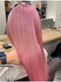 14653ブリーチ＆ダブルカラーベビーピンクホワイトピンク