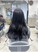 地毛風ブルーブラック