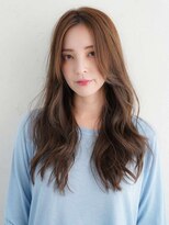 ニーフ 恵比寿(neaf)&nbsp;くびれヘアアプリコットオレンジハイライトカラー