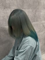 ルイス(L'wis)&nbsp;ミントグリーン学割U24ケアブリーチ渋谷10代20代30代ハイトーン