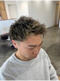 メンズカラー【メッシュ×短髪】