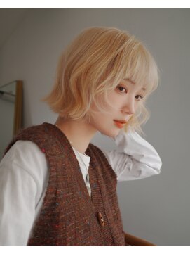 ハイマー(HEIMER) 【表参道】透明感×肌映えカラー|ミルクティーブロンド