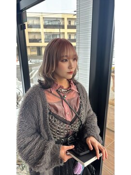 アース いわき店(HAIR&MAKE EARTH) 透明感ベージュ×くびれミディレイヤー