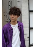 外国人風無造作ショートマッシュ