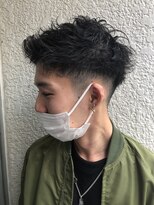 キャンバス バイ ネオリーブ 横浜西口(Canvas by neo.) 横浜★メンズショート癖っ毛風アップバングギリギリ刈り上げ