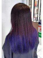 ヘアースタジオ ジェイワン(hair studio J ONE) グラーデーションカラー、バイオレット、紫、パープル